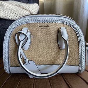 Kate Spade - White/Straw Crossbody Dome Bag NWT